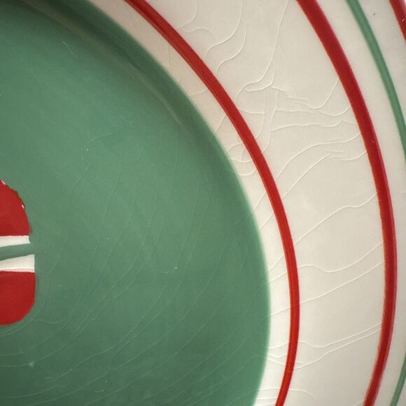 St. Nicholas Square Candy Greetings Candy Cane Plates 9" Set of 2 (two) - Picture 7 of 12